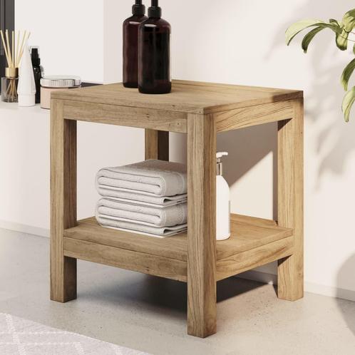 vidaXL Badkamertafel 45x35x45 cm massief teakhout, Huis en Inrichting, Badkamer | Badtextiel en Accessoires, Bruin, Nieuw, Verzenden