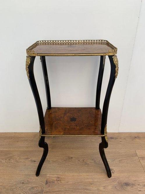 Étagère - Ebbenhout, Olive, Wortelnotenhout - Marquetry, Antiek en Kunst, Antiek | Overige Antiek