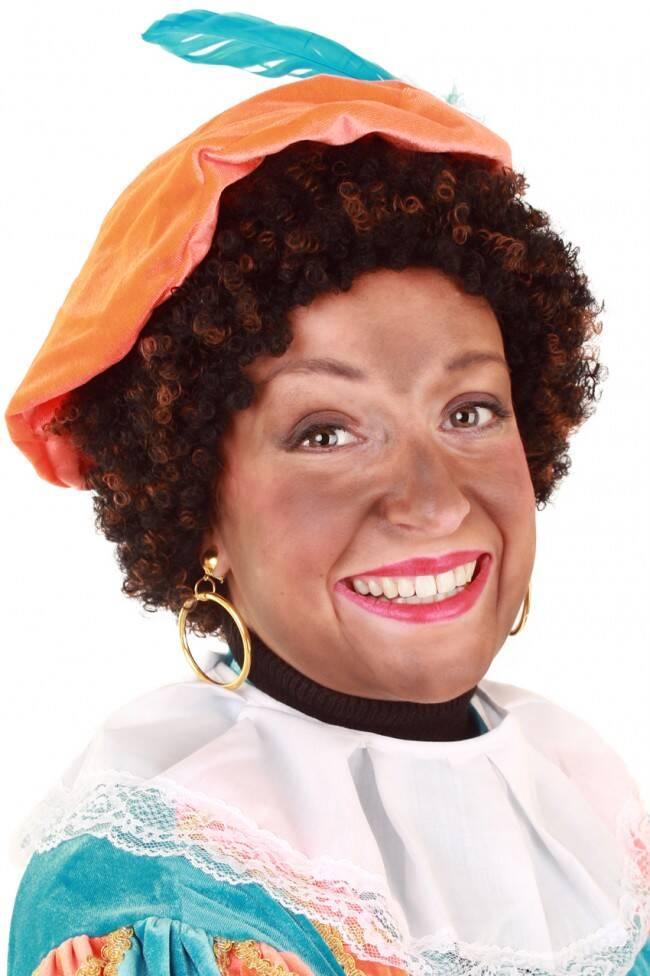 Pruik Piet Kroes Verstelbare Kap Zwart Bruin, Diversen, Sinterklaas, Nieuw, Ophalen of Verzenden