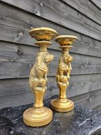 Kaarsenhouder (2) - Hars - Dachshund, Antiek en Kunst