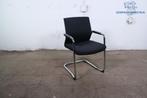 Jong gebruikt | Vergaderstoel | Zwart gestoffeerd | Chromen, Verzenden, Gebruikt