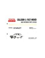 1980 TOYOTA STARLET SNEL ONDERDELENHANDBOEK ENGELS, Auto diversen
