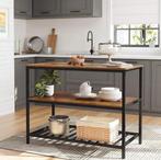 Hoppa! KKI01BX Keukeneiland | Bruin - Staal van €79 voor €33, Ophalen of Verzenden, Nieuw, Bruin