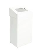 Afvalbak met pushklep 50 liter wit, Verzenden