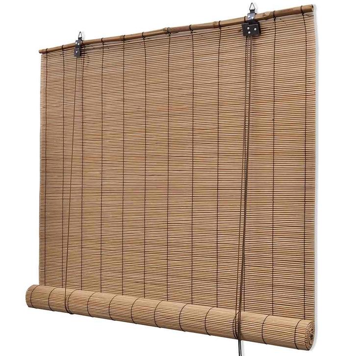 vidaXL Rolgordijn 150x220 cm bamboe bruin, Huis en Inrichting, Stoffering | Gordijnen en Lamellen, Bruin, Nieuw, Verzenden