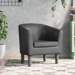 Grijze Kuipstoel Kunstleer | Retourdeal | Moderne Woonkam..., Huis en Inrichting, Stoelen, Ophalen of Verzenden, Nieuw, Grijs