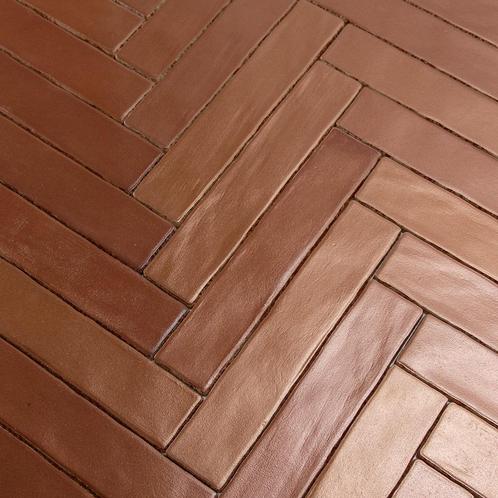 Handvorm visgraat tegels Metallic koper 5x25-0,75m², Doe-het-zelf en Verbouw, Tegels, Nieuw, Verzenden