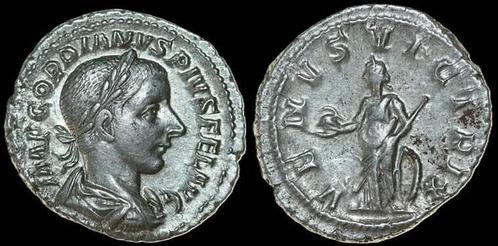 Ad 238-244 n Chr Gordian Iii ad 238-244 Ar Denarius 20mm,..., Postzegels en Munten, Munten | Europa | Niet-Euromunten, Verzenden