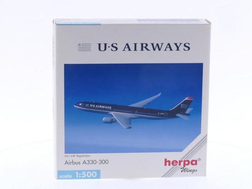 Schaal 1:500 Herpa 508407 U.S Airways - Airbus A330-300 R..., Hobby en Vrije tijd, Modelbouw | Vliegtuigen en Helikopters, Gebruikt