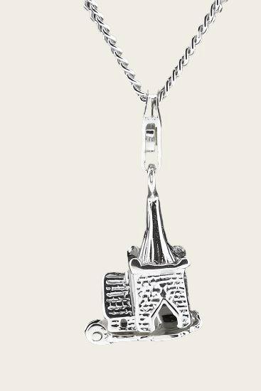 Zilveren Kerk hanger en/of bedel, Sieraden, Tassen en Uiterlijk, Manchetknopen, Nieuw, Verzenden