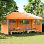 vidaXL Partytent inklapbaar pop-up met 3 zijwanden oranje, Verzenden, Nieuw, Partytent