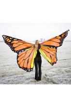 Luxe Grote Vlinder Vleugels Kostuum Oranje Vlindervleugels P, Nieuw, Carnaval, Ophalen of Verzenden, Kleding