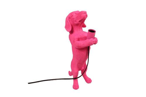 Tafellamp Teckel Roze, Huis en Inrichting, Lampen | Tafellampen, Minder dan 50 cm, Nieuw, Overige materialen, Ophalen of Verzenden