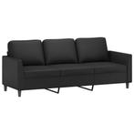 Moderne Bank Zwart Kunstleer 180cm | Retourdeal (3-zitsbank), Huis en Inrichting, Banken | Bankstellen, Minder dan 75 cm, Ophalen of Verzenden