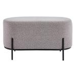 Torben hocker duo 80x40x42 cm bouclé beige - OUTLET B, Ophalen of Verzenden, Nieuw