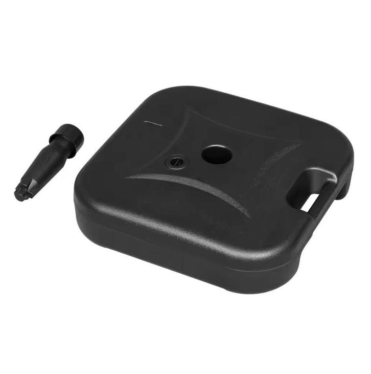 19L Vierkante Parasolvoet Zwart - Parasolpalen van 32-38mm, Tuin en Terras, Parasols, Parasolvoet, Nieuw, Verzenden