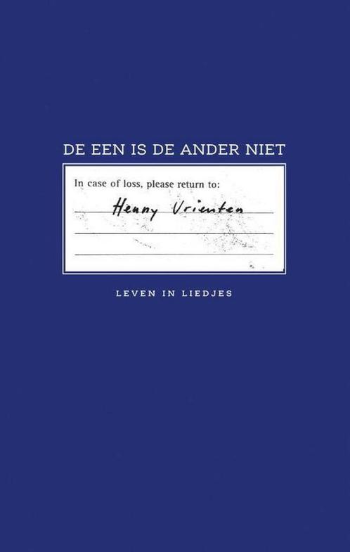 De een is de ander niet 9789463360937 Henny Vrienten, Boeken, Muziek, Zo goed als nieuw, Verzenden