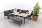 GI Teramon lounge dining set met bank - Carbon Black -, Nieuw, Overige materialen, Loungeset, Verzenden