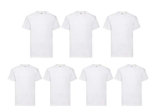 7-pack Fruit of the loom Witte Heren T-shirts, Kleding | Heren, Overhemden, Nieuw, Verzenden