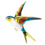 Fako Bijoux® - Broche - Vogel - Zwaluw - 50x56mm - Gele Kop, Sieraden, Tassen en Uiterlijk, Broches, Verzenden, Nieuw
