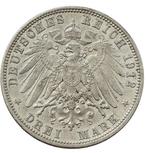 Duitsland, Beieren Otto. 3 Mark 1912 / Munich