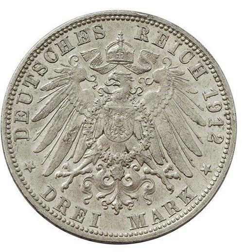 Duitsland, Beieren Otto. 3 Mark 1912 / Munich, Postzegels en Munten, Munten | Europa | Niet-Euromunten