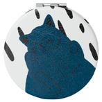 Compact Make Up Spiegeltje Slapende kat Donkerblauw - 6cm NI, Ophalen of Verzenden, Nieuw