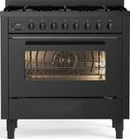 Ilve L096WSCM3/MGD gas fornuis - mat zwart - met opberglade, Witgoed en Apparatuur, Fornuizen, Verzenden, 60 cm of meer, Nieuw