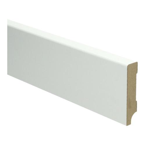 MDF Moderne plint 70x15 wit voorgelakt RAL 9010 - 2,4m, Doe-het-zelf en Verbouw, Verf, Beits en Lak, Ophalen of Verzenden