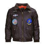 Kinderjas flight jacket - bruin leer - Maat XL, Verzenden, Nieuw