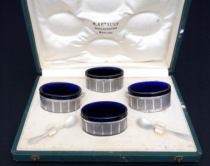 Zoutvat (9) - Antieke Franse Bardies-Faure & Cie Sterling, Antiek en Kunst, Antiek | Goud en Zilver