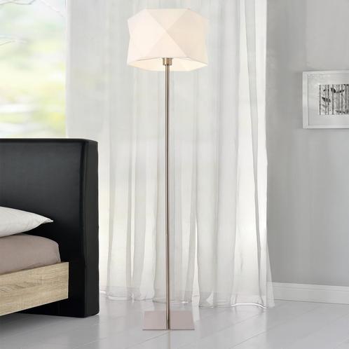 Vloerlamp 152 cm staande lamp Narwa E27 chroom en wit, Huis en Inrichting, Lampen | Vloerlampen, Nieuw, Verzenden