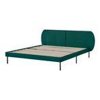 Gestoffeerd bed Porvoo met bedbodem 160x200 cm donkergroen [, Huis en Inrichting, Slaapkamer | Bedden, Verzenden, Nieuw