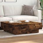 vidaXL Salontafel 90x90x28 cm bewerkt hout gerookt, Huis en Inrichting, Tafels | Salontafels, Verzenden, Nieuw, Overige houtsoorten
