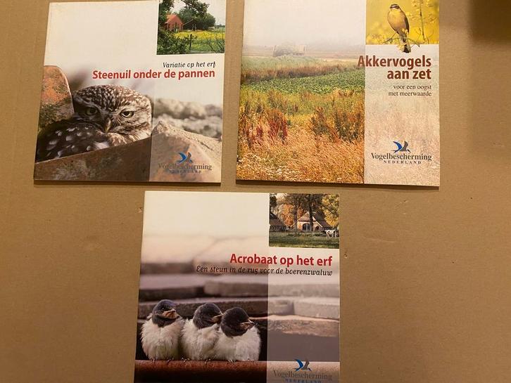3 Vogelmonografieën - Steenuil - Boerenzwaluw - Akkervogels, Boeken, Dieren en Huisdieren, Gelezen, Vogels, Ophalen of Verzenden