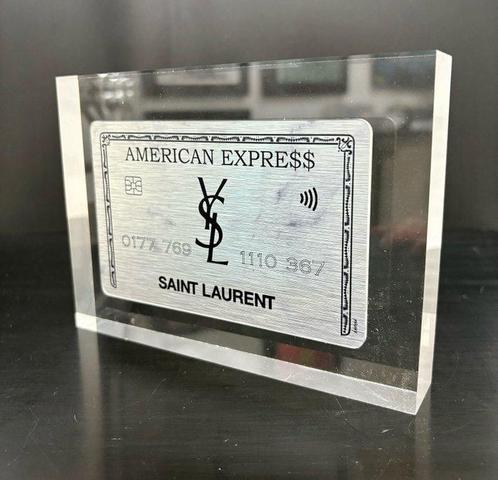 N. Nathan Art Studio - Plexi Card SAINT LAURENT, Antiek en Kunst, Kunst | Schilderijen | Modern