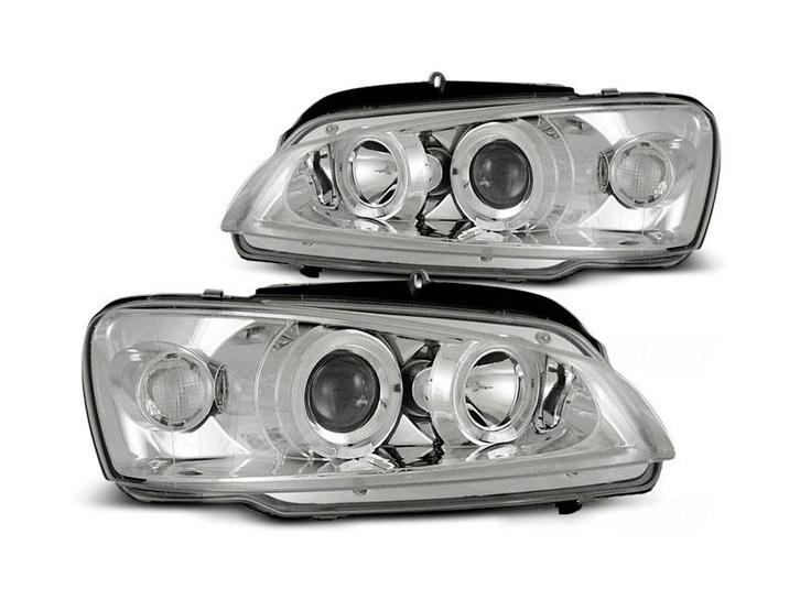 Angel Eyes koplampen Chrome geschikt voor Peugeot 106, Auto-onderdelen, Verlichting, Nieuw, Peugeot, Verzenden