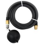 vidaXL Zuigslang met messing koppelingen 1,1 5 m PVC zwart, Verzenden, Nieuw
