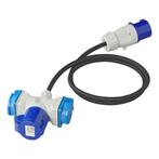 ProPlus Verloopkabel - 3 weg - 150 cm - CEE stekker naar..., Ophalen of Verzenden, Nieuw