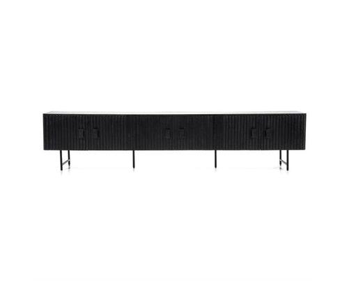 TV meubel Remi 6-drs 250x45cm - zwart | Eleonora, Huis en Inrichting, Kasten | Televisiemeubels, Nieuw, Ophalen of Verzenden