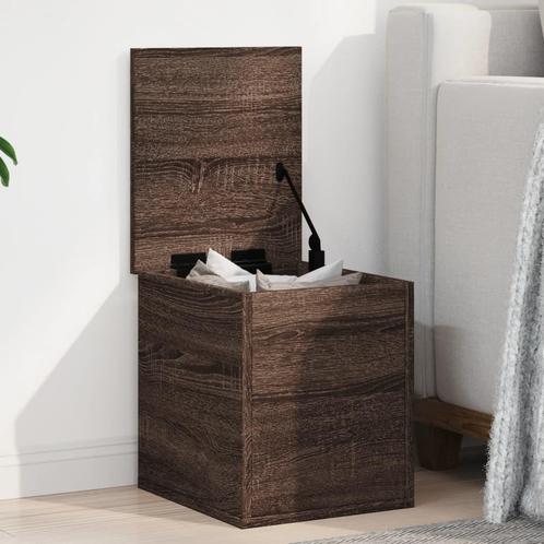 vidaXL Opbergbox 30x35x35 cm bewerkt hout bruin eikenkleur, Huis en Inrichting, Woonaccessoires | Kisten, Nieuw, Verzenden