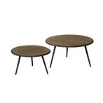*WOONWINKEL* Tower Living Rolo Salontafel Set Van Teak Grey, Huis en Inrichting, Tafels | Salontafels, Verzenden, Nieuw