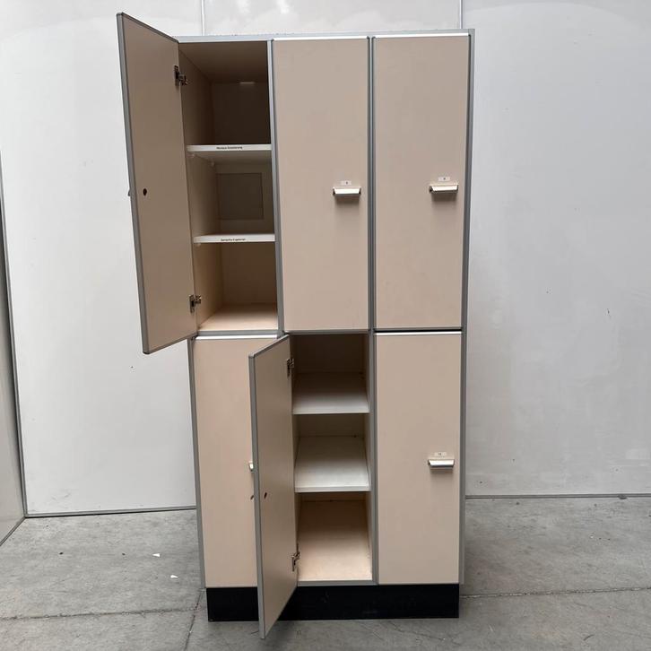 6-deurs zeer degelijke Aestic opbergkast - 198x92x62 cm, Huis en Inrichting, Kasten | Kledingkasten, Ophalen of Verzenden