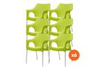 Set van 6 - Scab Ola stapelbare kunststof tuinstoel -, Tuin en Terras, Verzenden, Nieuw, Overige materialen