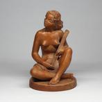 Beeldje - Woman with mandolin - Keramiek