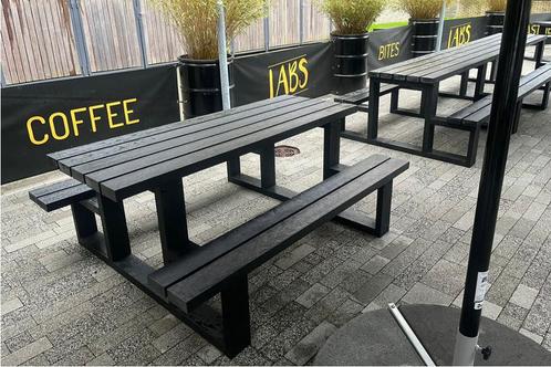 Rockwood® Picknicktafel Beuk - Zwaar Kunststof - Sand Beige, Tuin en Terras, Picknicktafels, Nieuw, Hout, Rechthoekig, Ophalen of Verzenden