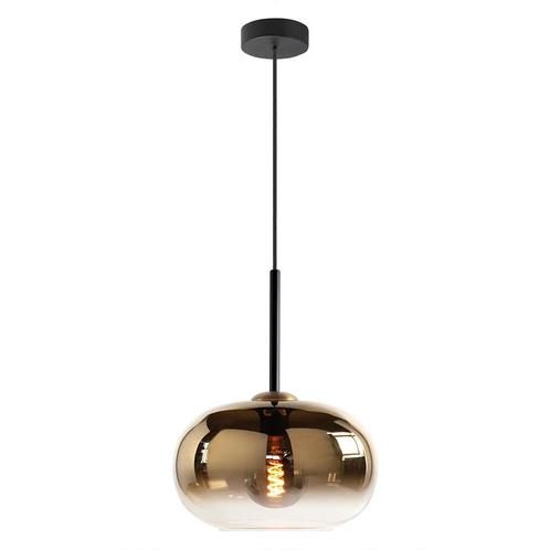High light | Hanglamp | Semi goud glas | Ø31cm | E27 fitting, Huis en Inrichting, Lampen | Hanglampen, Glas, Minder dan 50 cm