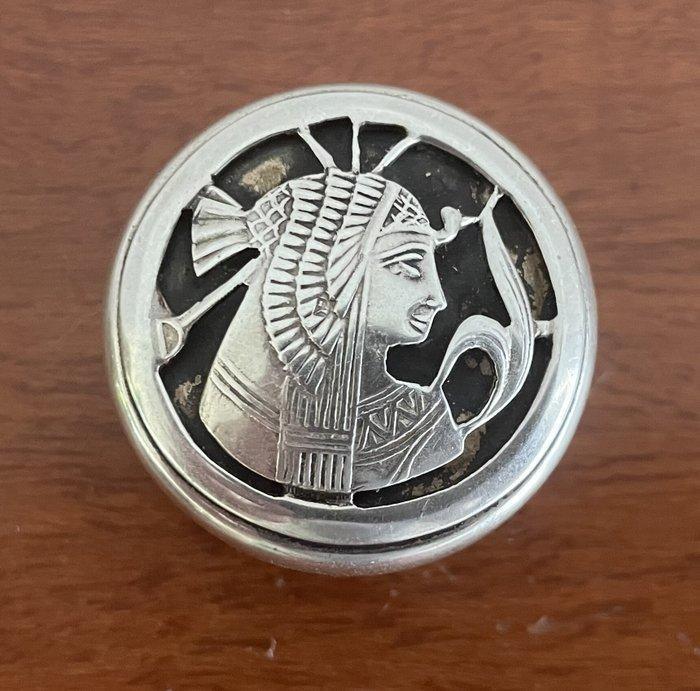 Pillendoosje - Cleopatra - .925 zilver - Pillendoos, Antiek en Kunst, Antiek | Goud en Zilver