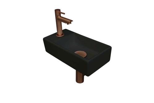 Fonteinset INK Versus 36x18x9cm Porselein Mat Zwart Met, Doe-het-zelf en Verbouw, Sanitair, Overige typen, Nieuw, Ophalen of Verzenden