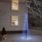 vidaXL Kerstboom met grondpin 108 LEDs blauw 180 cm, Diversen, Kerst, Verzenden, Nieuw
